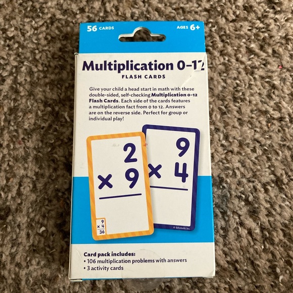 MULTIPLICATION 0-12 FLASHCARDS - Picture 2 of 3